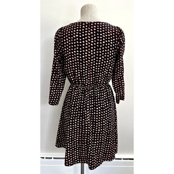 The Tilbury Dress 3/4 Sleeve Navy with Pink Dots Size S - Picture 5 of 6